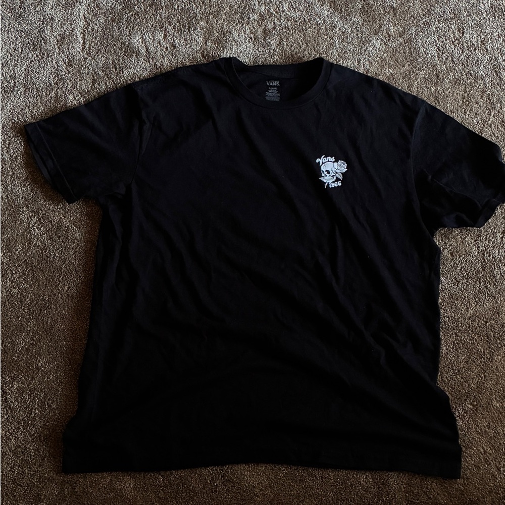 Vans Black Tee with White Graphic